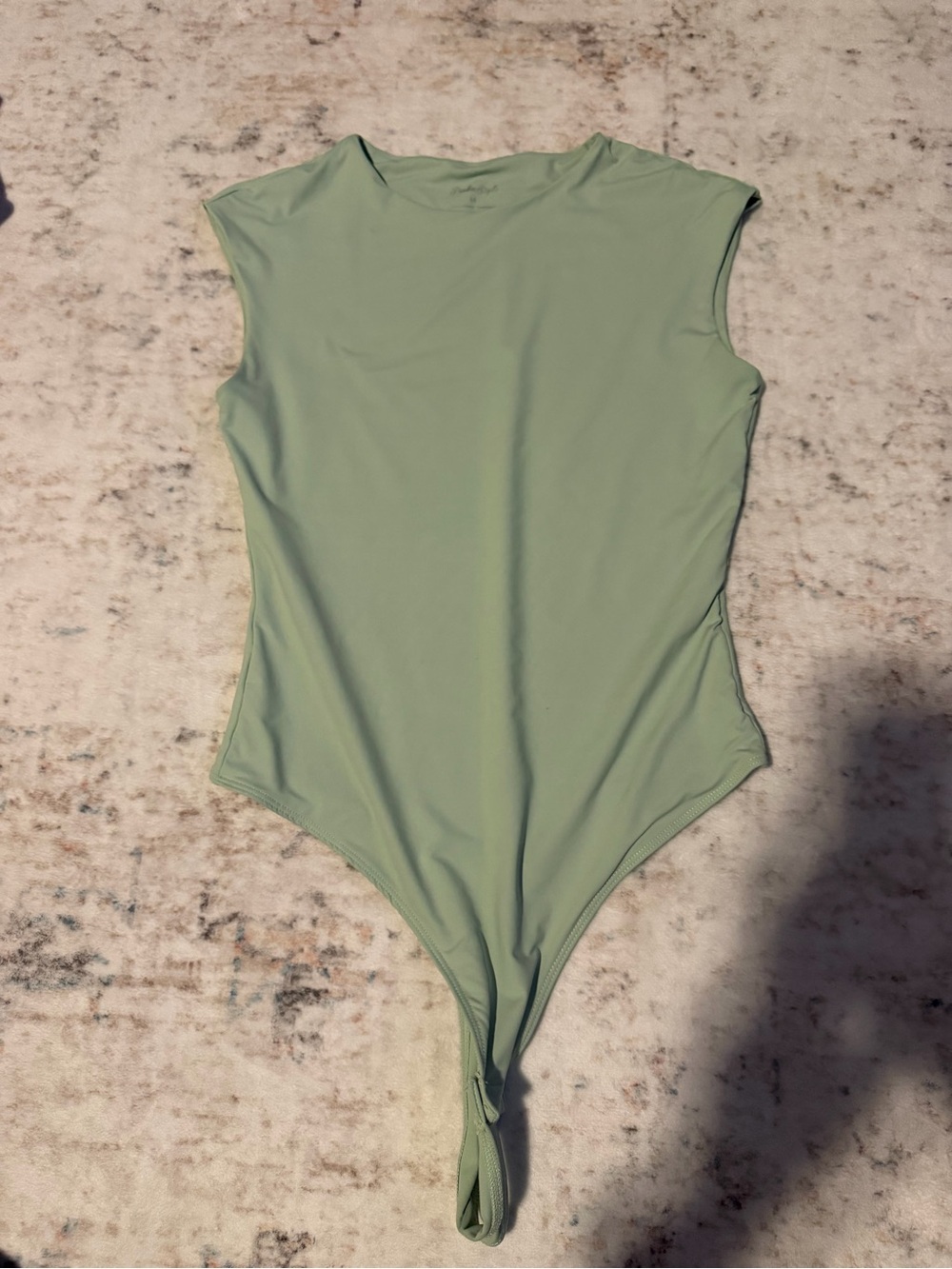 Sleeveless One-Piece Bodysuit in Sage Green